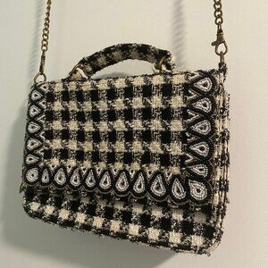 Noir Elegance Top Handle Bag